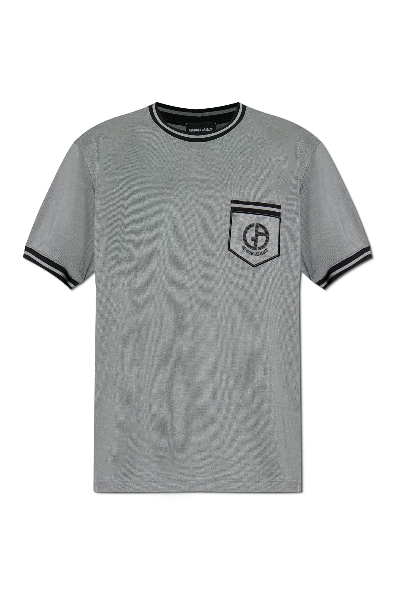 Grey T-shirt with pocket Giorgio Armani - Vitkac AS